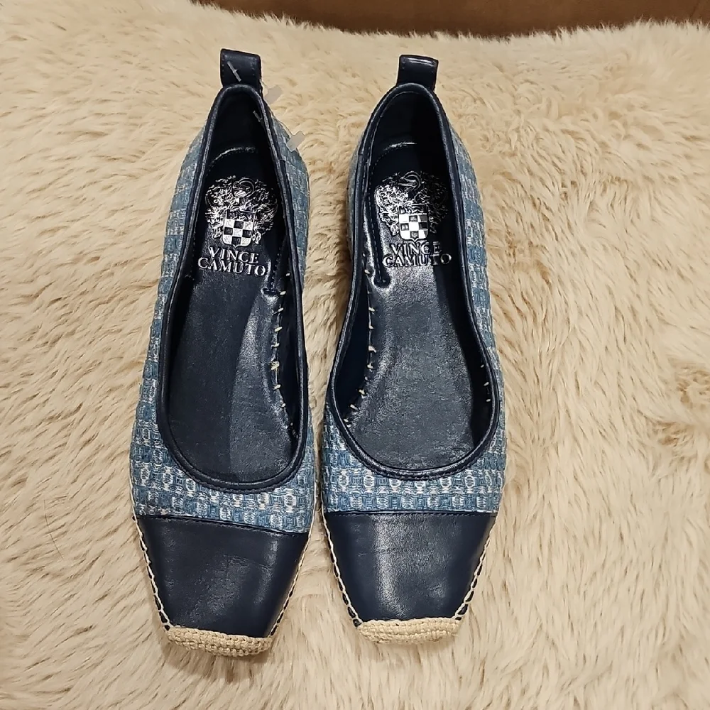 Vince Camuto Women's Miheli Espadrille Wedge Sandal - BLUE - US 7M/37.5 NWOB